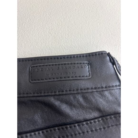Social Standard by Sanctuary Faux Leather Ankle Skinny Pants Size 8 - Picture 5 of 11